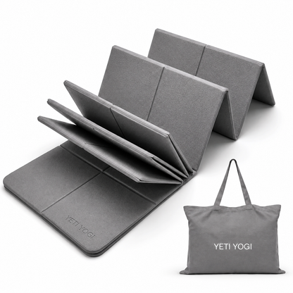 Foldable TPE travel yoga mat folding design