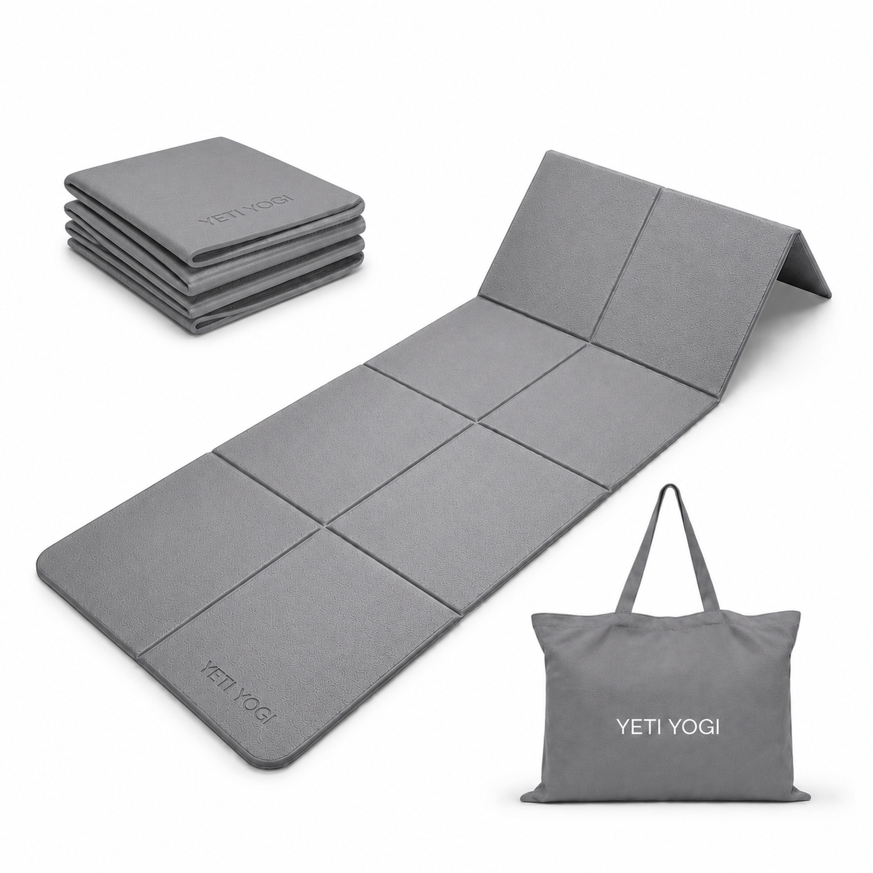 Foldable TPE travel yoga mat compact storage