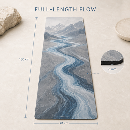 YETI YOGI Glacial Current 6 mm PU yoga mat – Dimensions