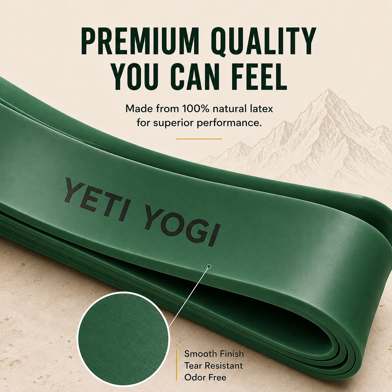 YETI YOGI Green resistance band infographic 4
