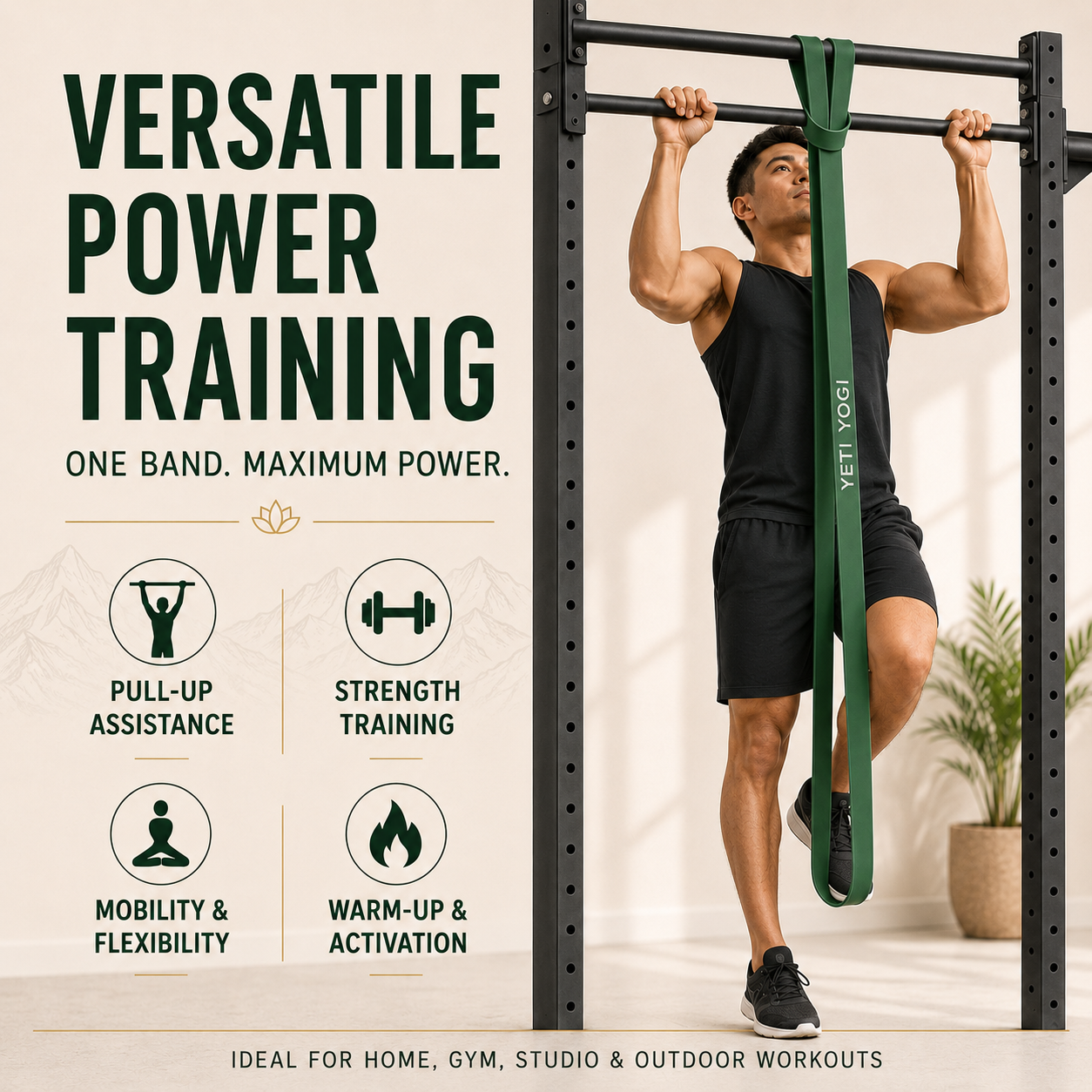 YETI YOGI Green resistance band infographic 6