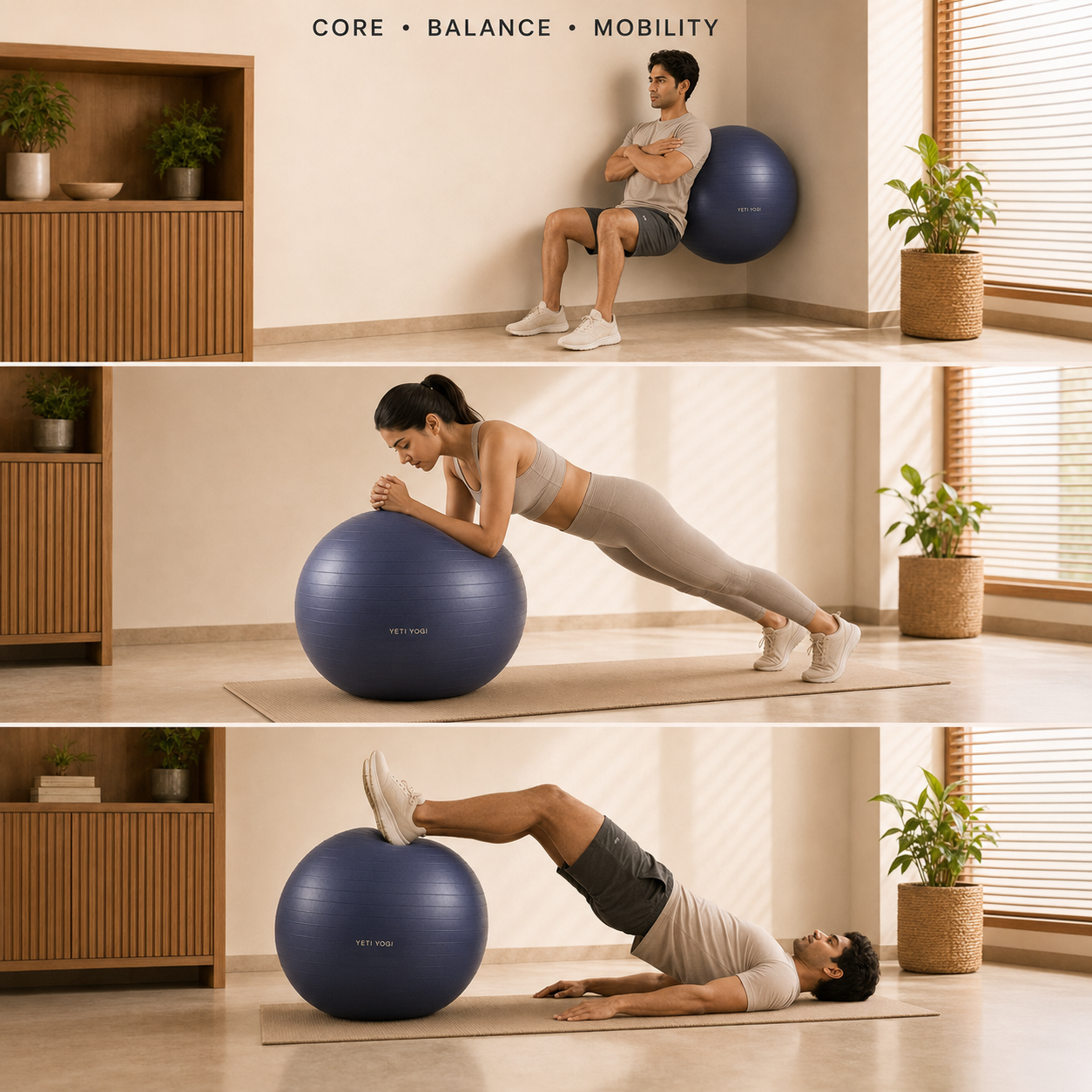 YETI YOGI 65 cm Gym Ball Ink Indigo – image 6