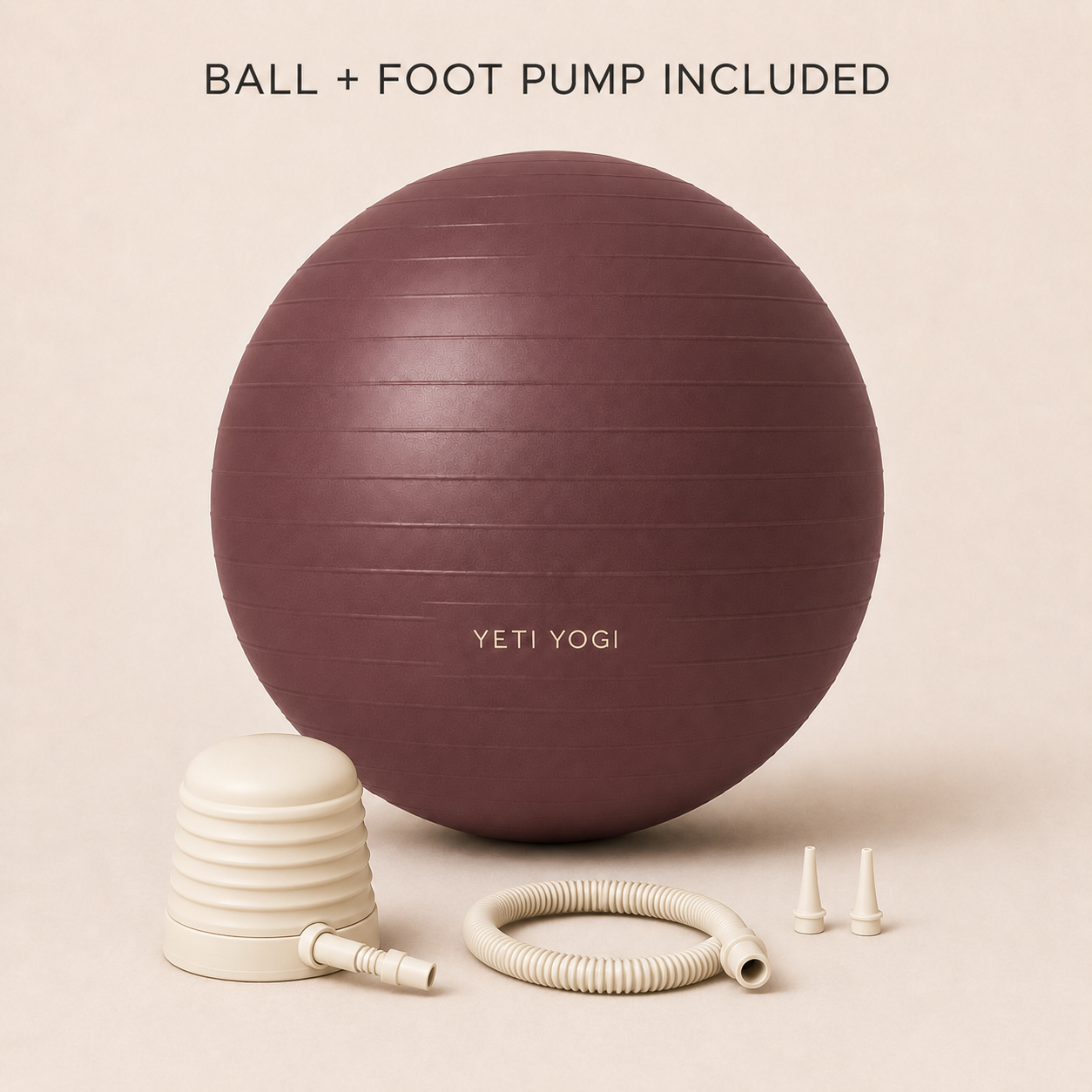 YETI YOGI 65 cm Gym Ball Rosewood Mauve – image 2