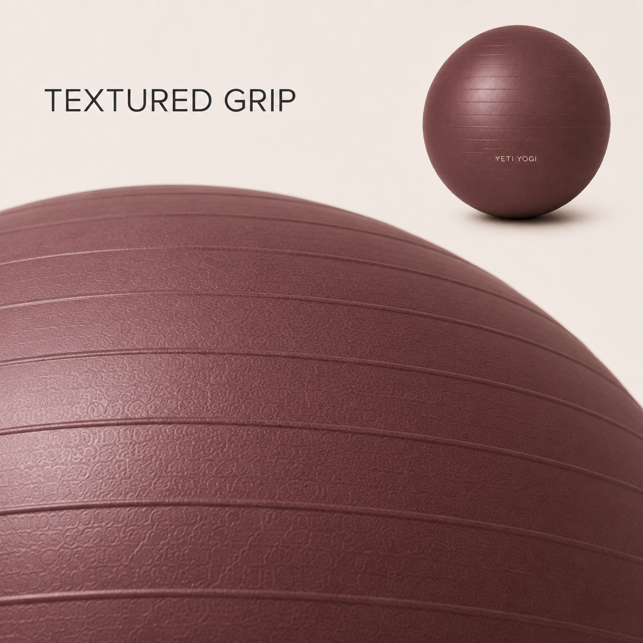 YETI YOGI 65 cm Gym Ball Rosewood Mauve – image 4