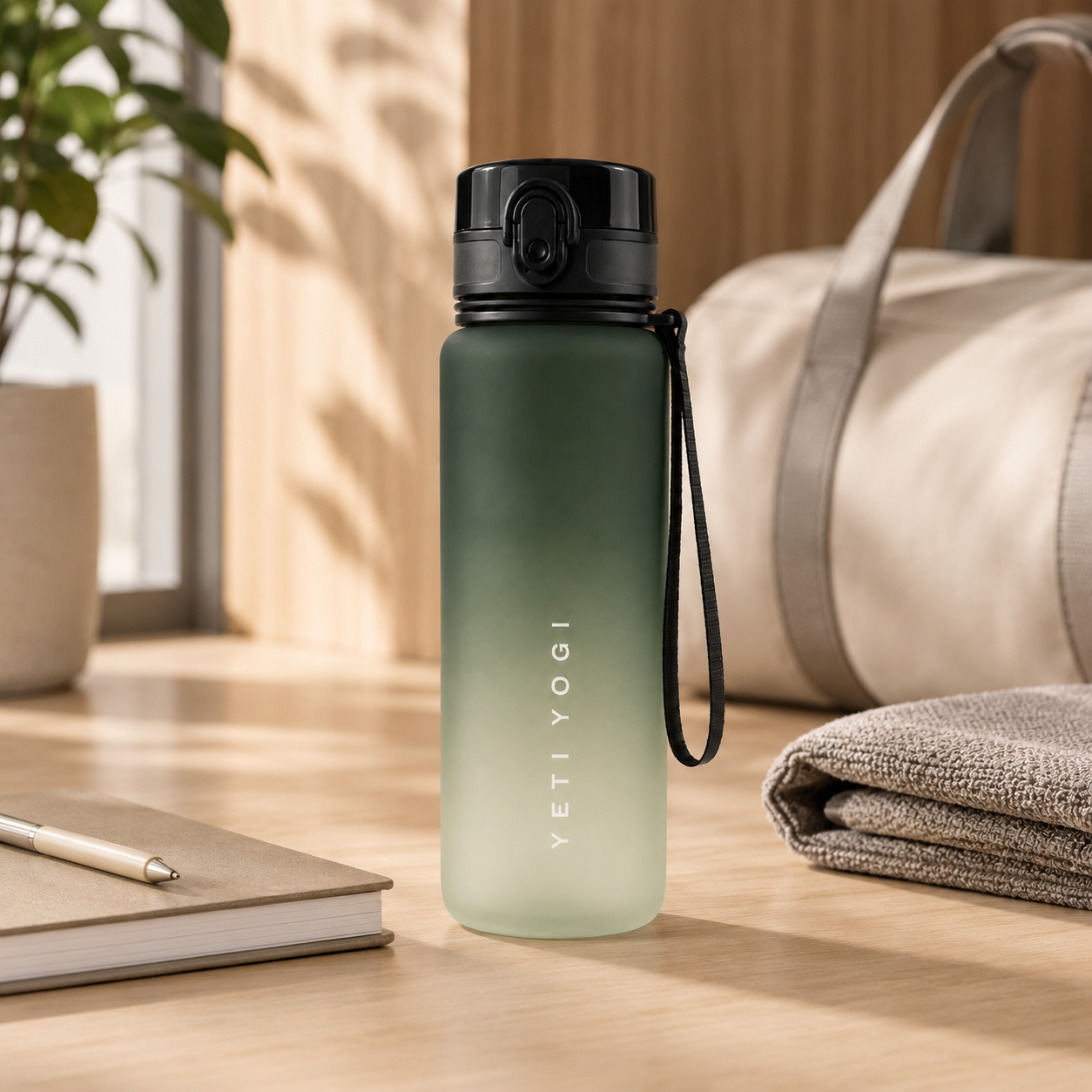 YETI YOGI Gym Bottle Forest Green to Frost - everyday carry