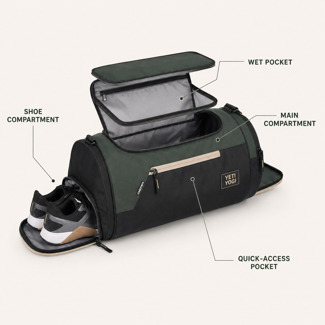 YETI YOGI 29L Gym and Travel Duffel Bag in Forest Green - image 1