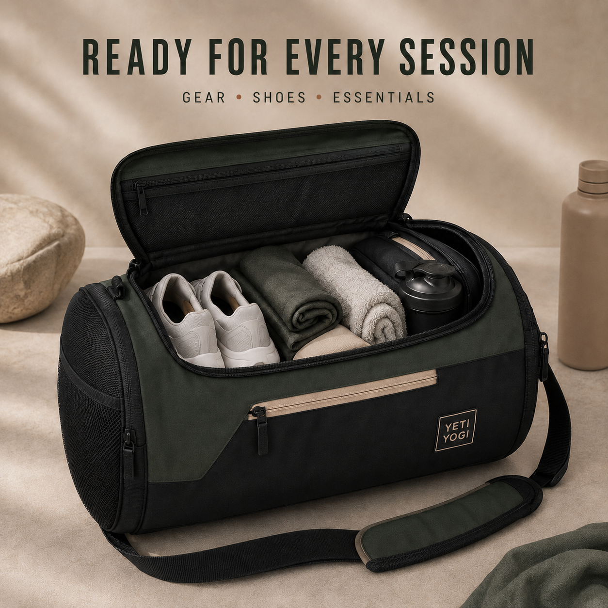 YETI YOGI 29L Gym and Travel Duffel Bag in Forest Green - image 3