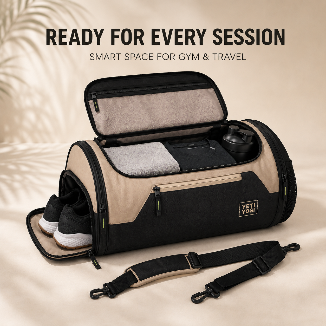 YETI YOGI 29L Gym and Travel Duffel Bag in Sand Beige - image 3