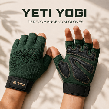 YETI YOGI Unisex Gym Gloves in Forest Green - image 1