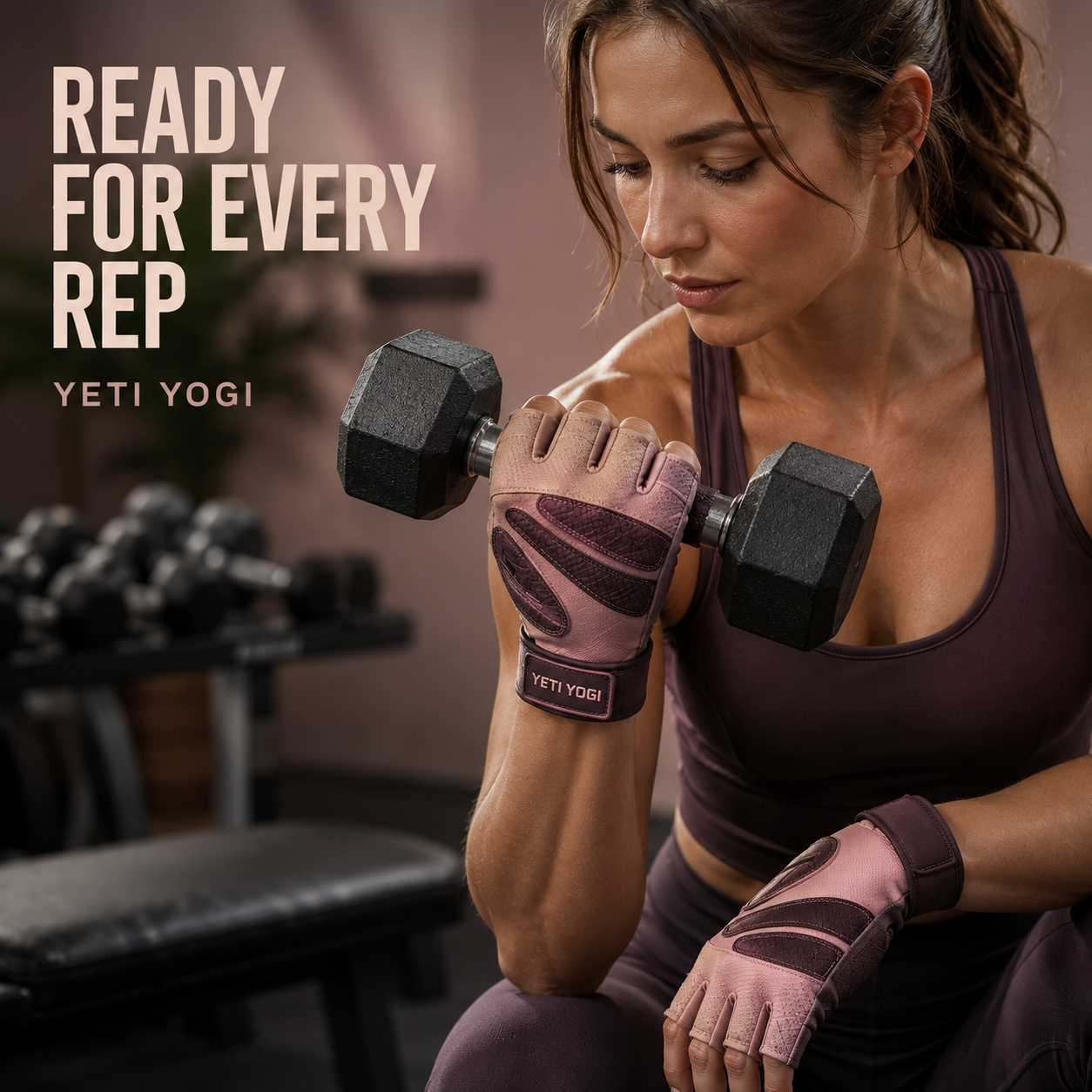 YETI YOGI Women’s Gym Gloves in Himalayan Blush - image 5