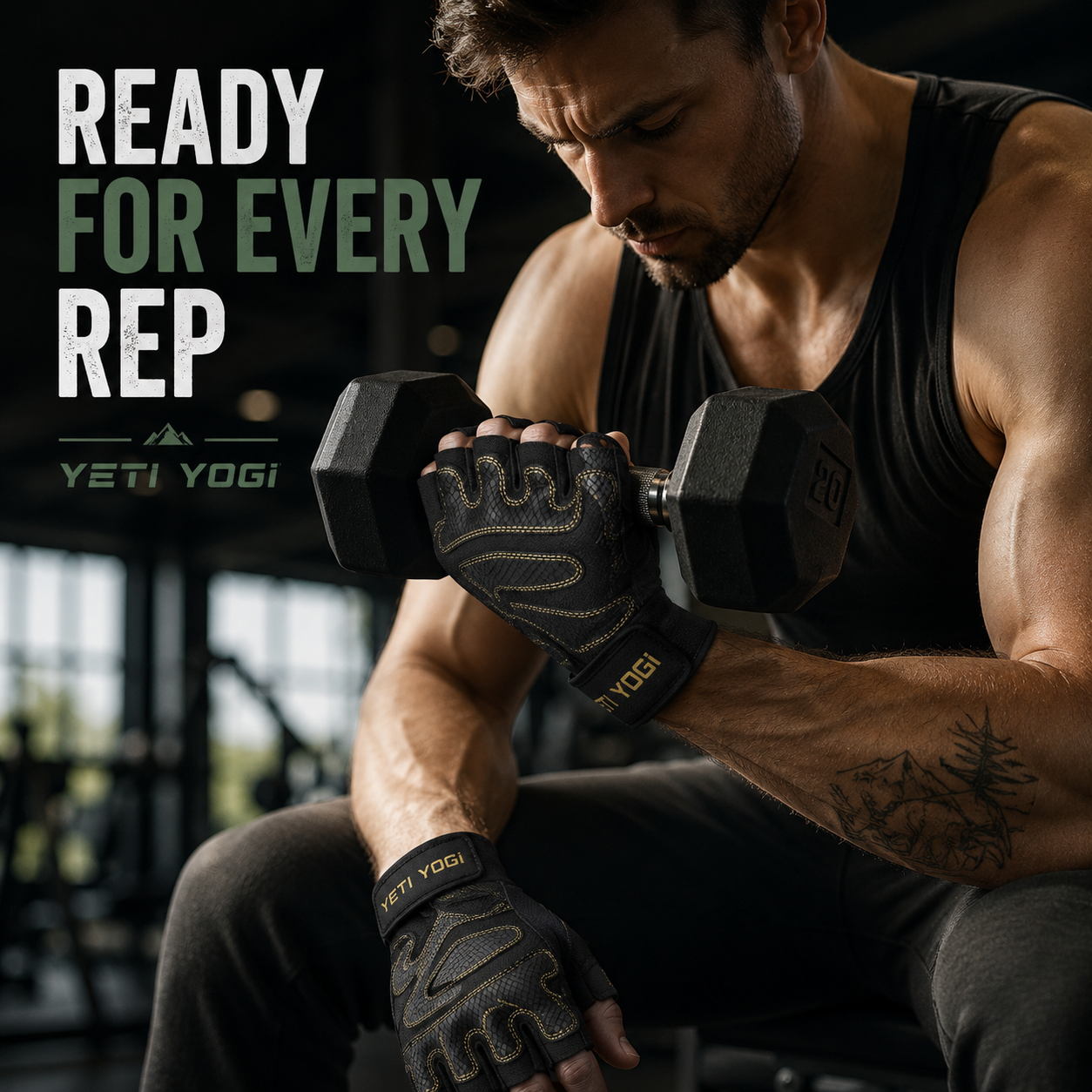 YETI YOGI Men’s Gym Gloves in Performance Black - image 5