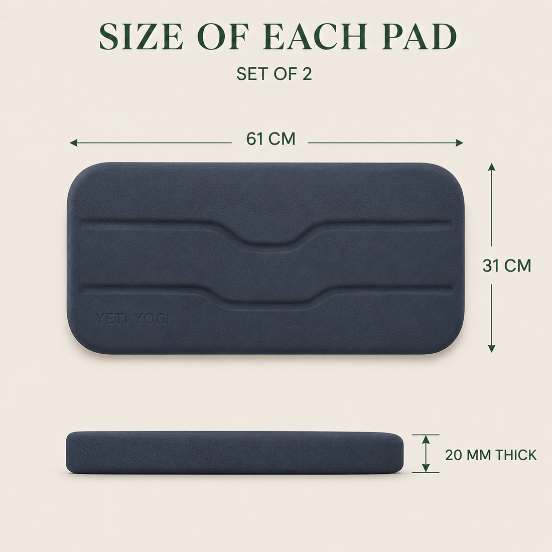 YETI YOGI Midnight Navy Joint Comfort Pads set of 2 - image 1 of 6