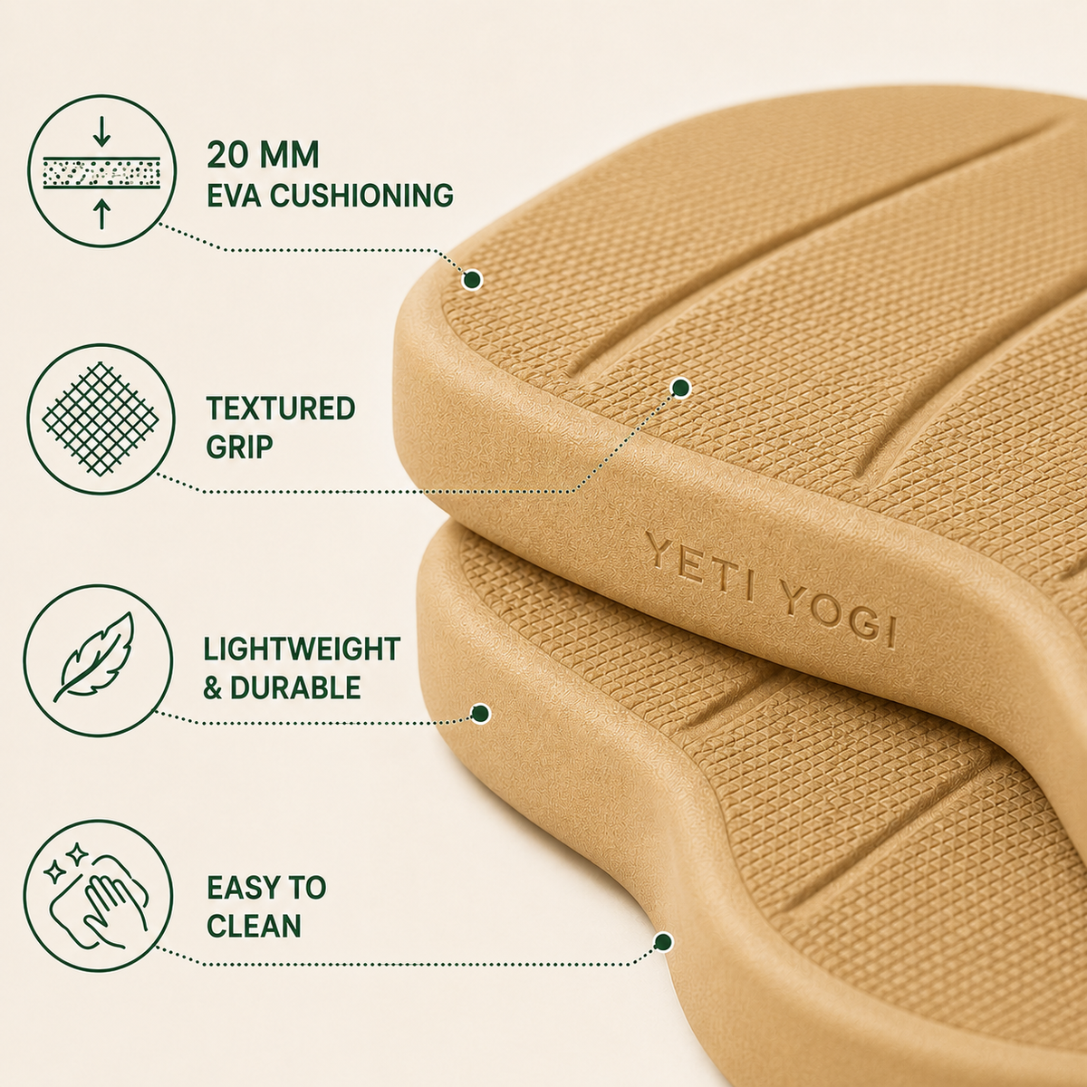 YETI YOGI Sunlit Sand Joint Comfort Pads set of 2 - image 5 of 6