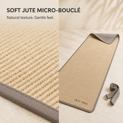 Natural Oat jute micro-boucle surface detail