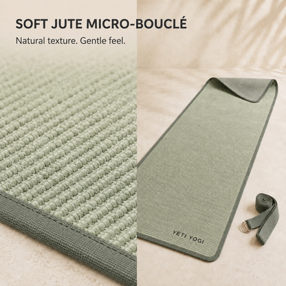 Sage Mist jute micro-boucle surface detail