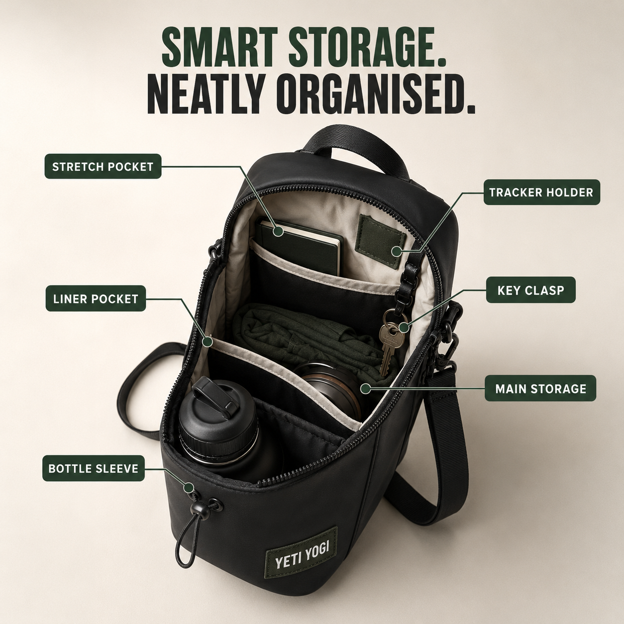 YETI YOGI Magnetic Gym Bag in Black - image 4