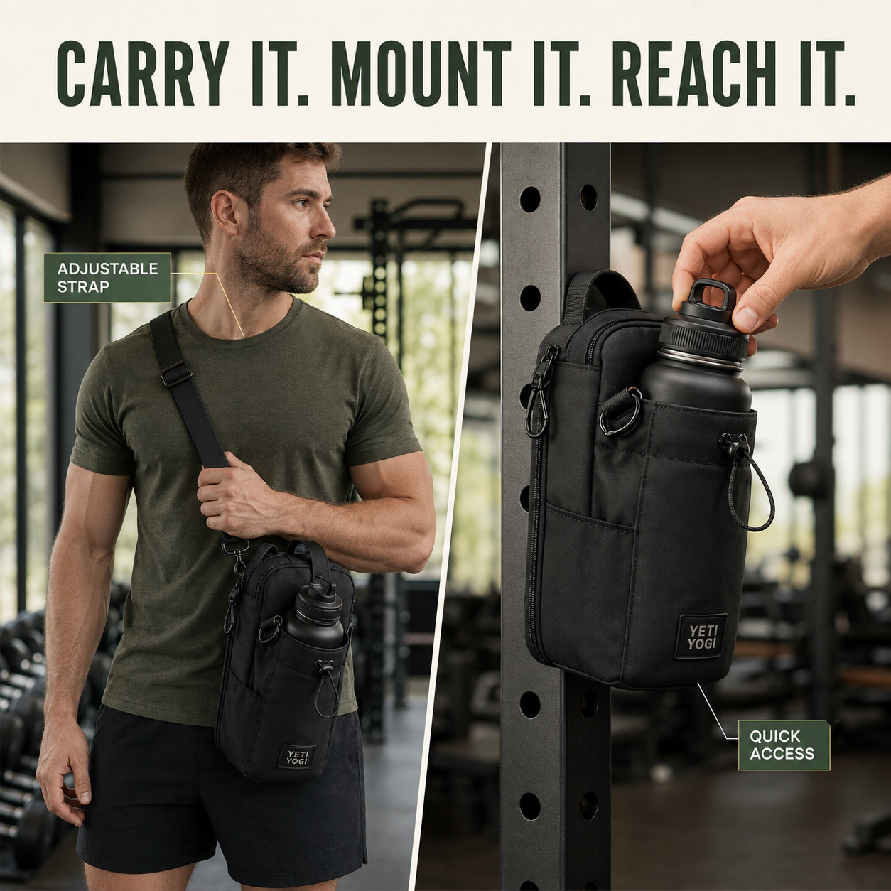 YETI YOGI Magnetic Gym Bag in Black - image 5