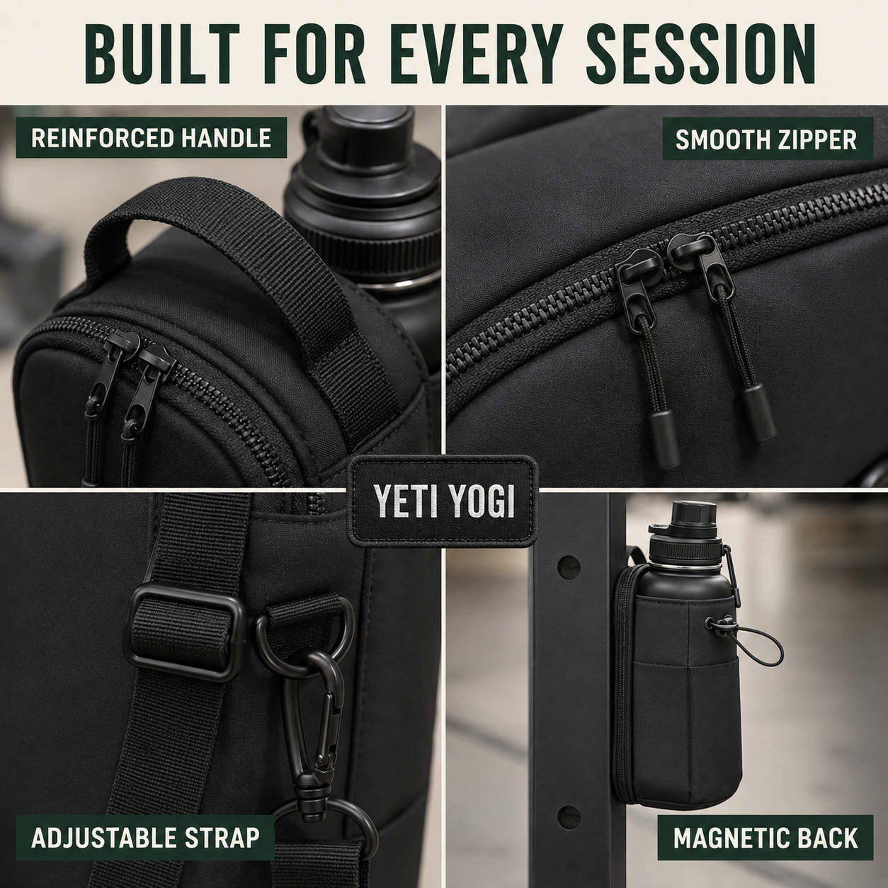 YETI YOGI Magnetic Gym Bag in Black - image 6