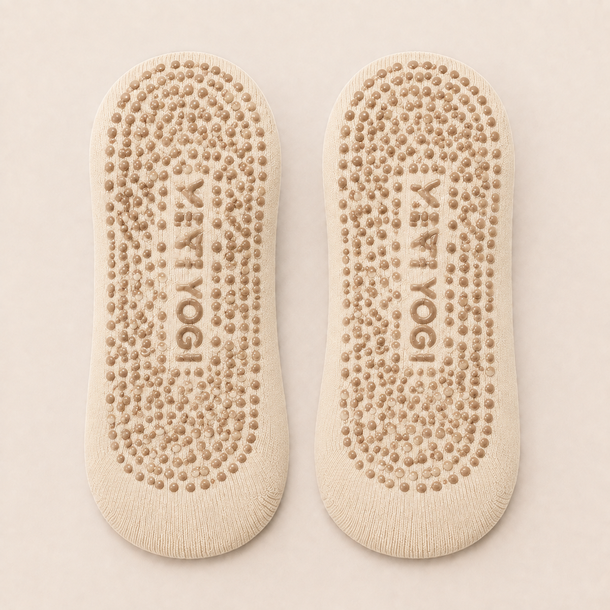 YETI YOGI Oat Cream Pilates grip socks - image 3 of 6