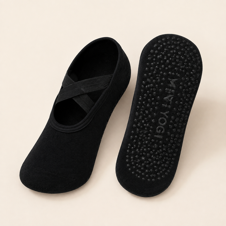 YETI YOGI Studio Black Pilates grip socks - image 1 of 6