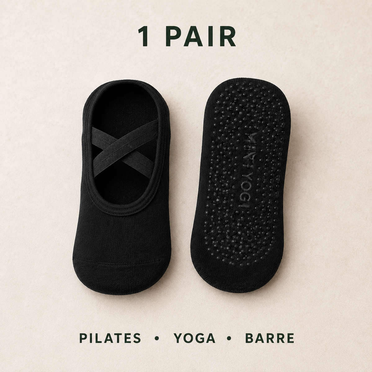 YETI YOGI Studio Black Pilates grip socks - image 6 of 6