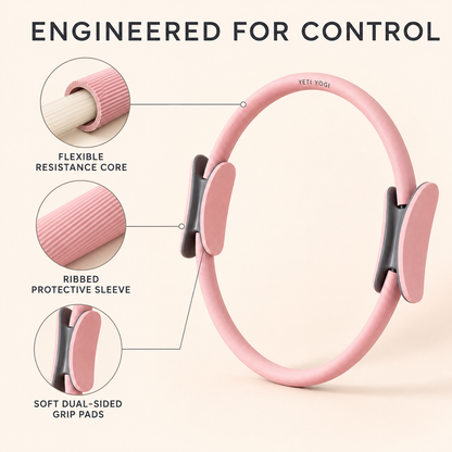 Himalayan Blush Pilates Ring flexible core and grip pads
