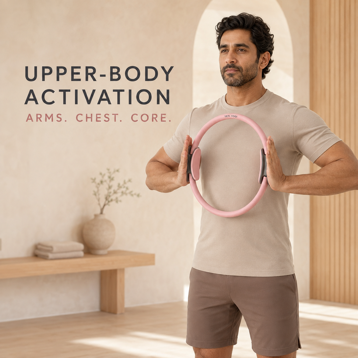 Himalayan Blush Pilates Ring upper-body exercise