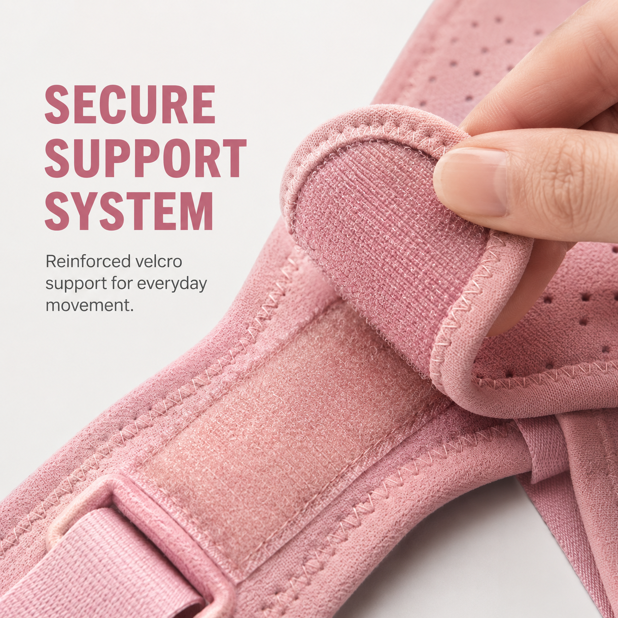 YETI YOGI women posture corrector secure velcro support close-up