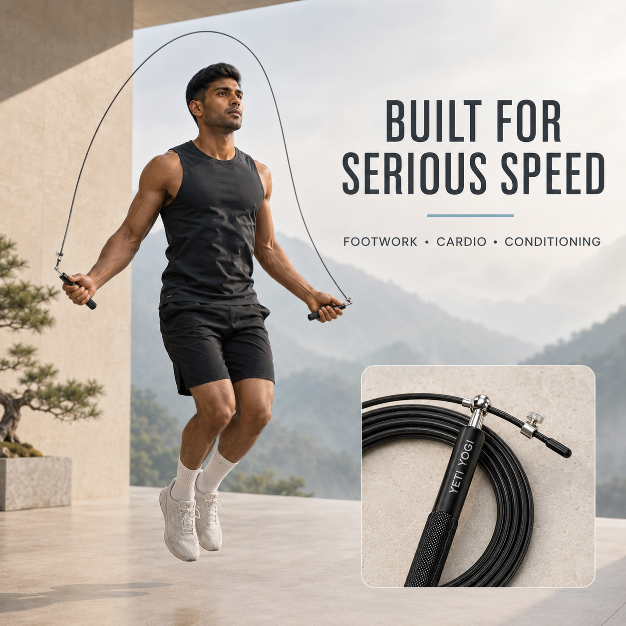 Pro Aluminum skipping rope used for speed training