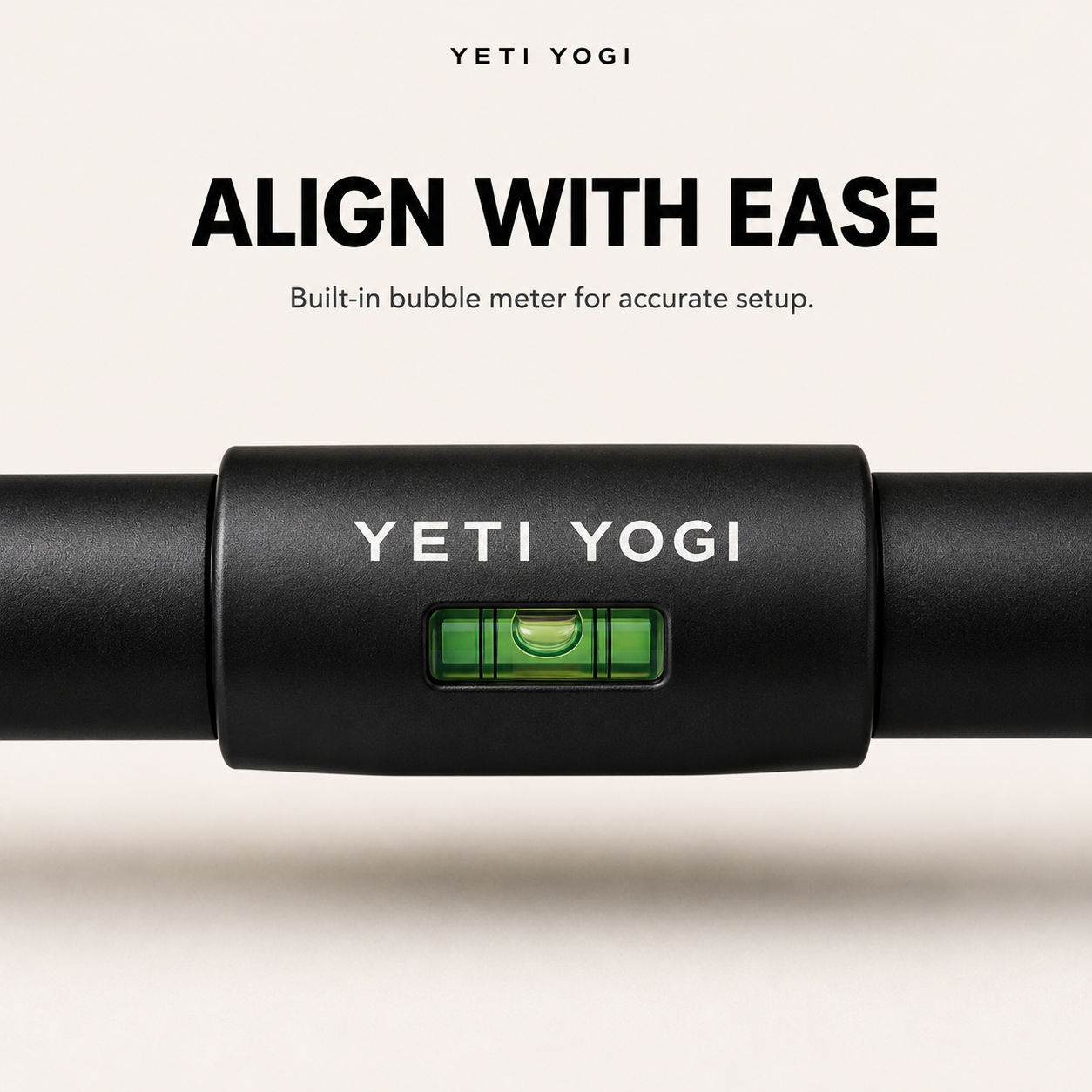YETI YOGI pull-up bar built-in bubble meter alignment feature