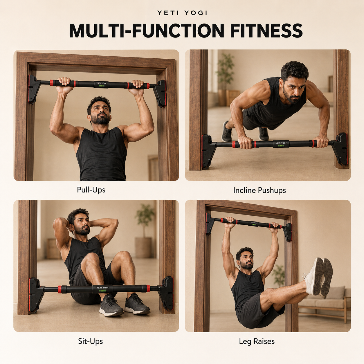 YETI YOGI 300 kg pull-up bar multifunction home fitness exercises