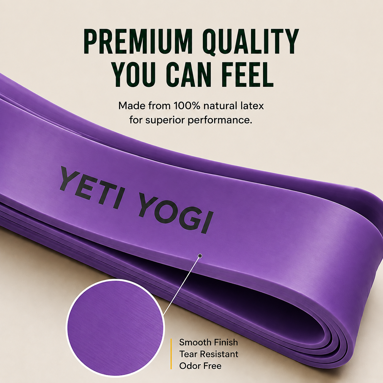 YETI YOGI Purple Resistance Band 30–45 kg infographic 4