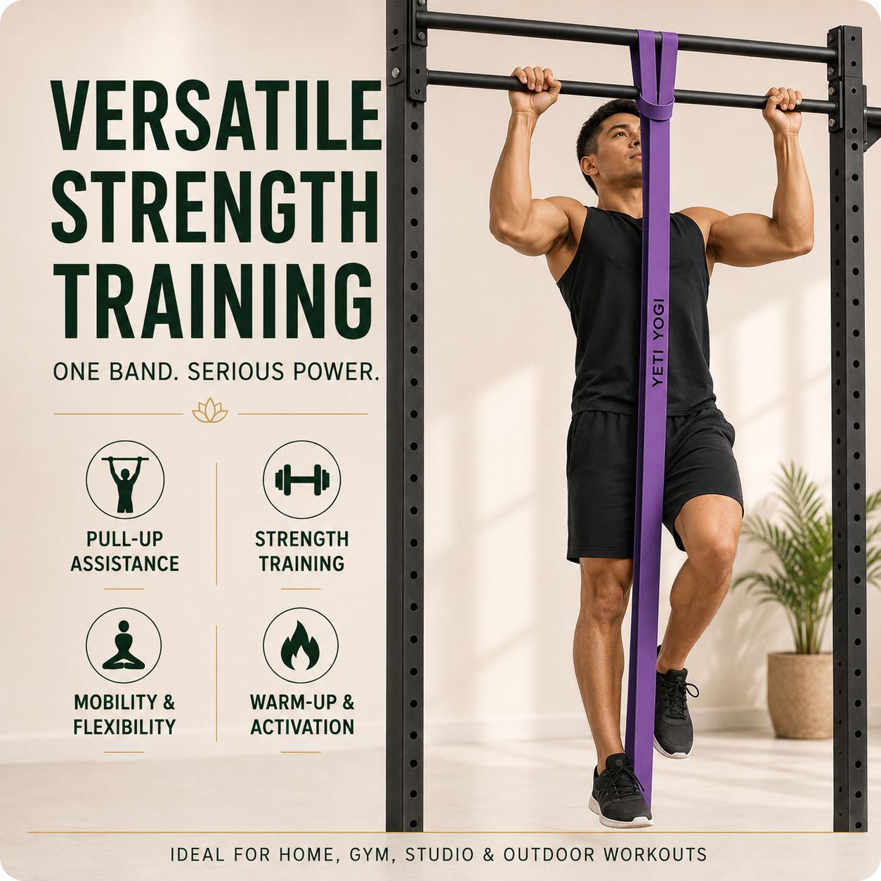 YETI YOGI Purple Resistance Band 30–45 kg infographic 6