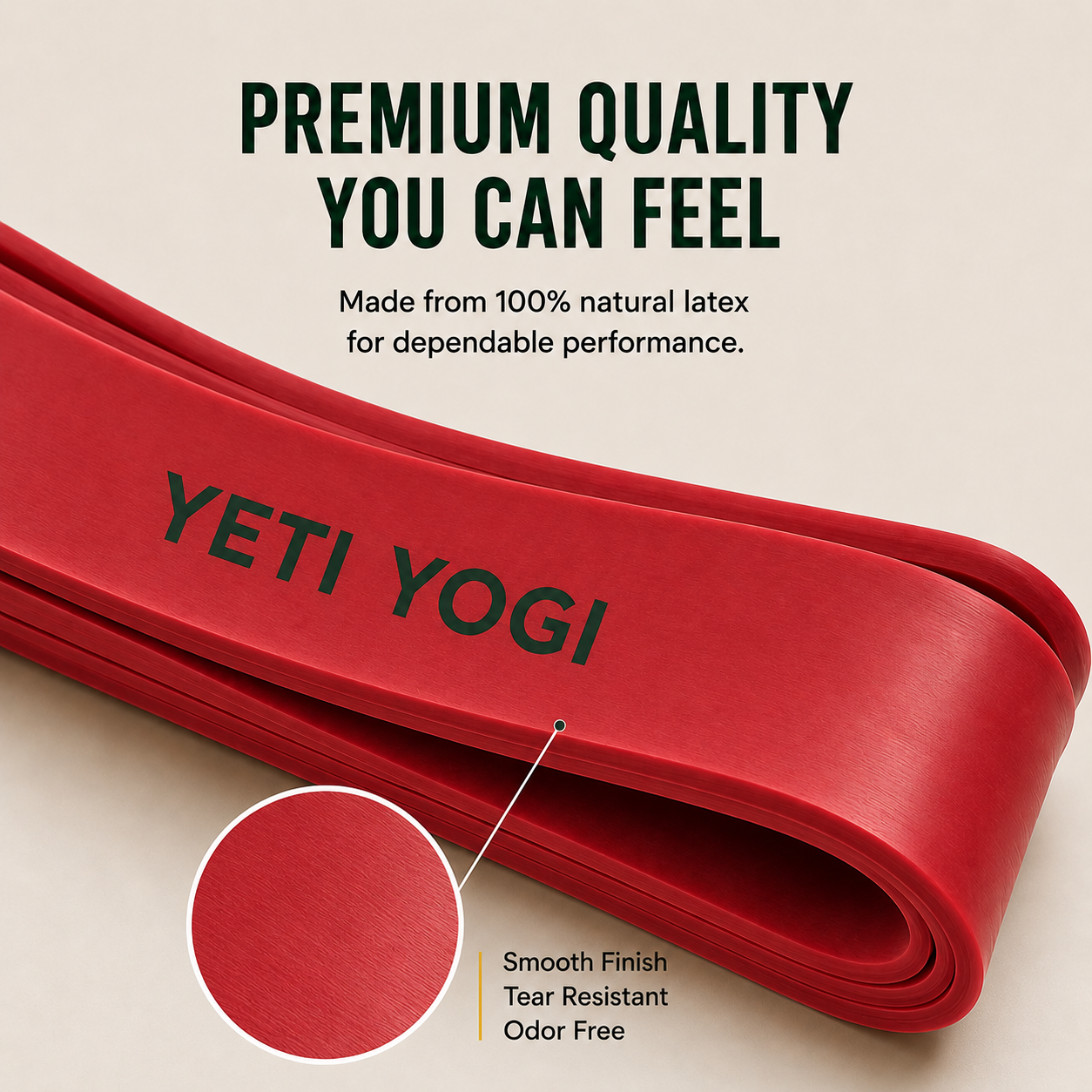 YETI YOGI Red resistance band infographic 4