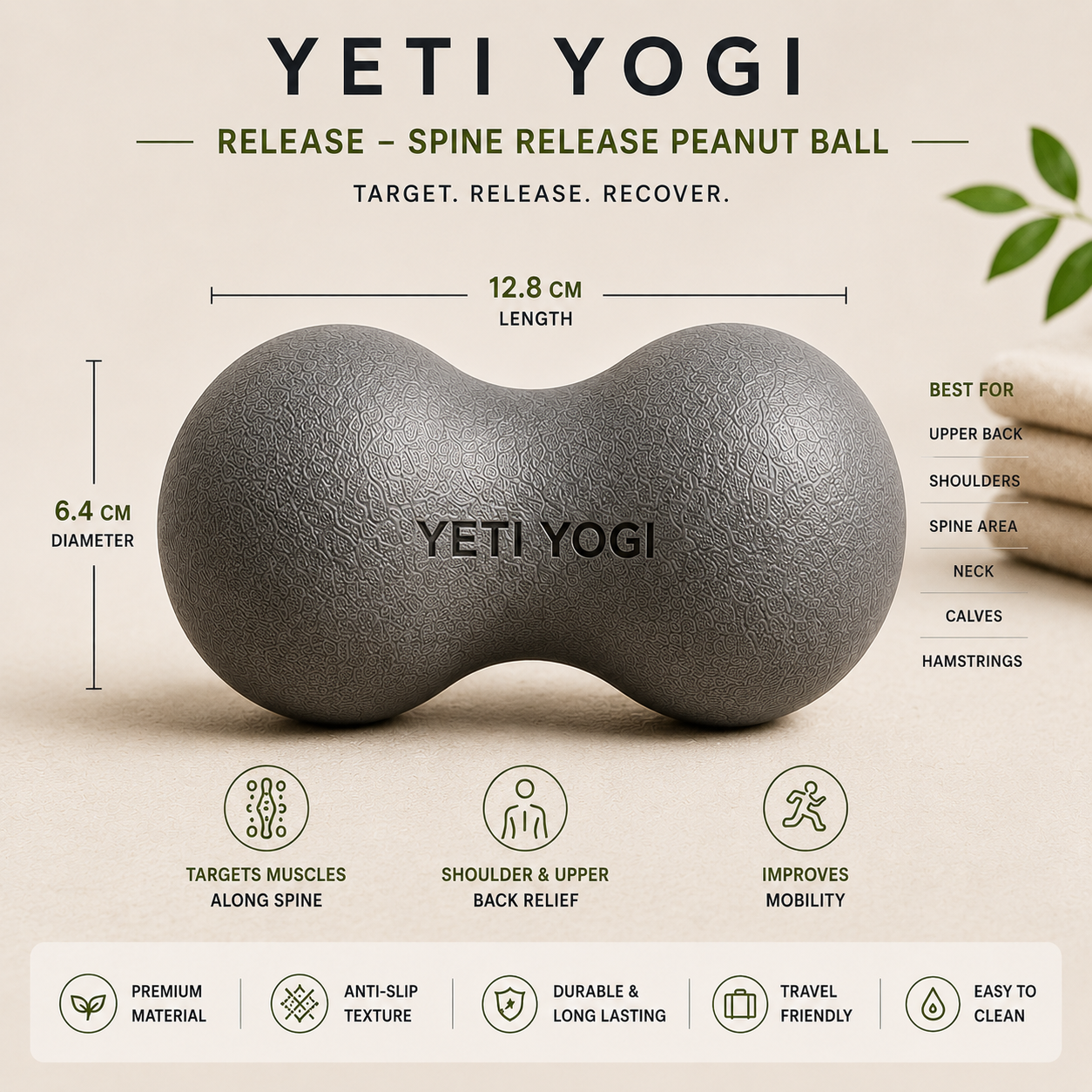 Release peanut massage ball dimensions and target areas