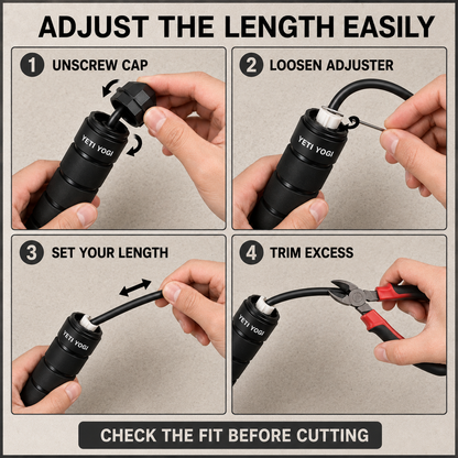 How to adjust the Black skipping rope length