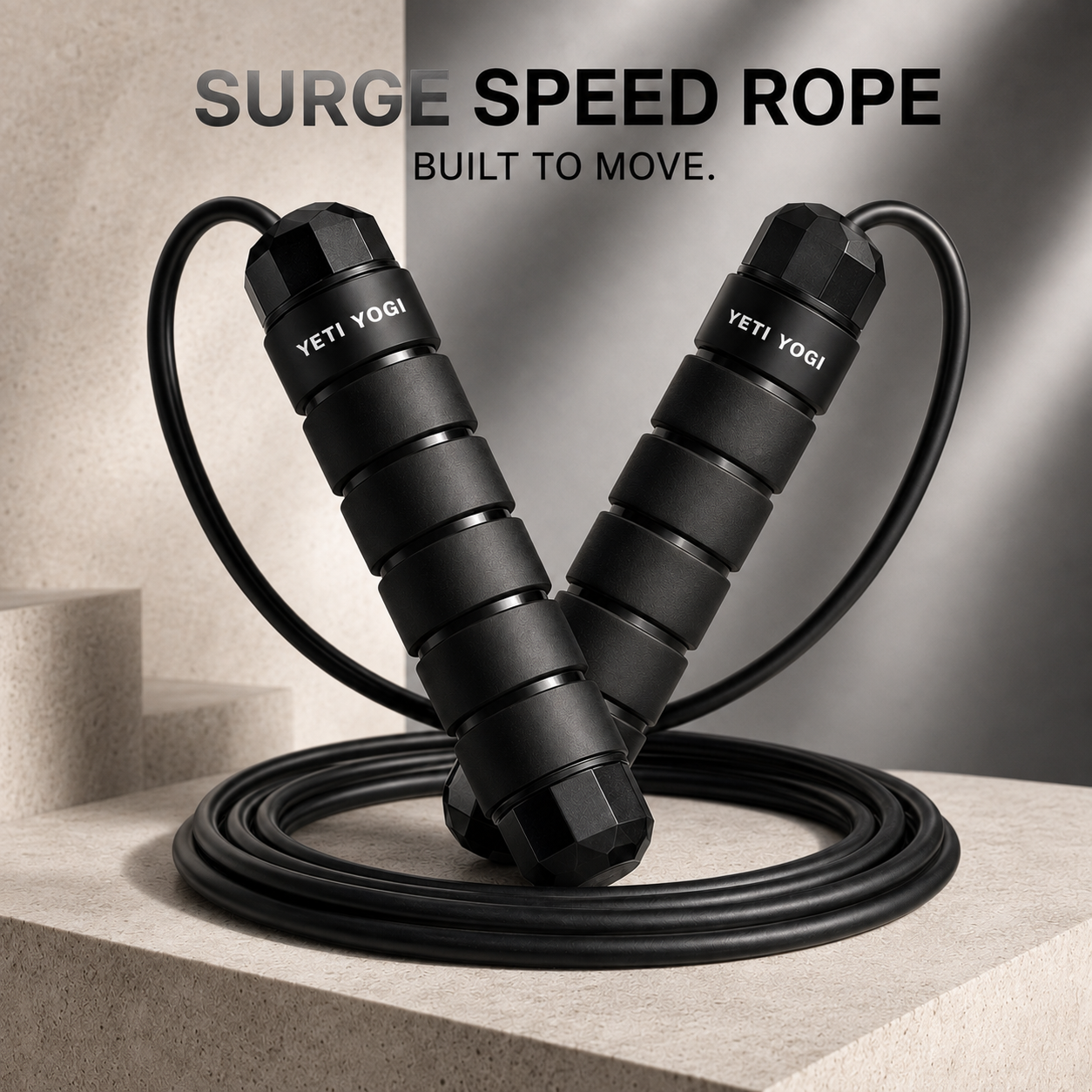 YETI YOGI Standard skipping rope in Black