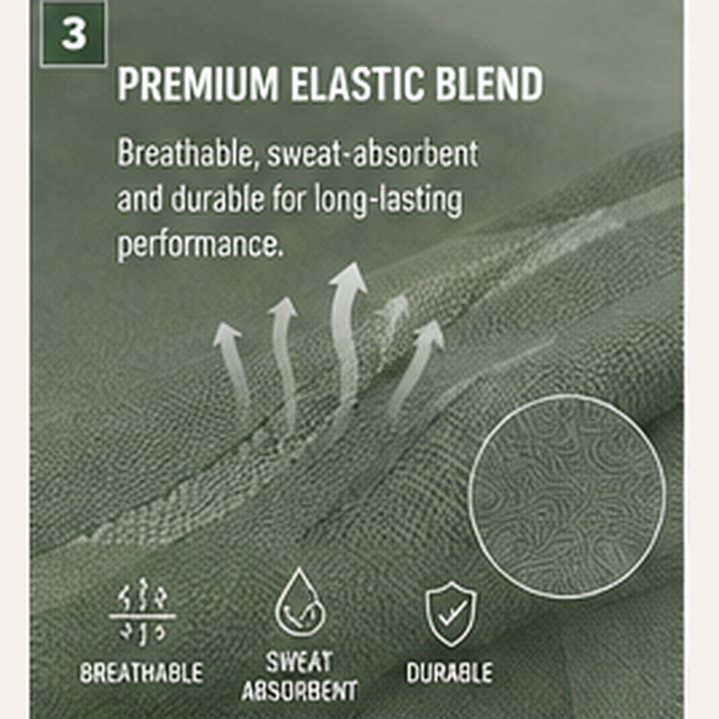 YETI YOGI wrist wrap Graphite Sage premium elastic blend