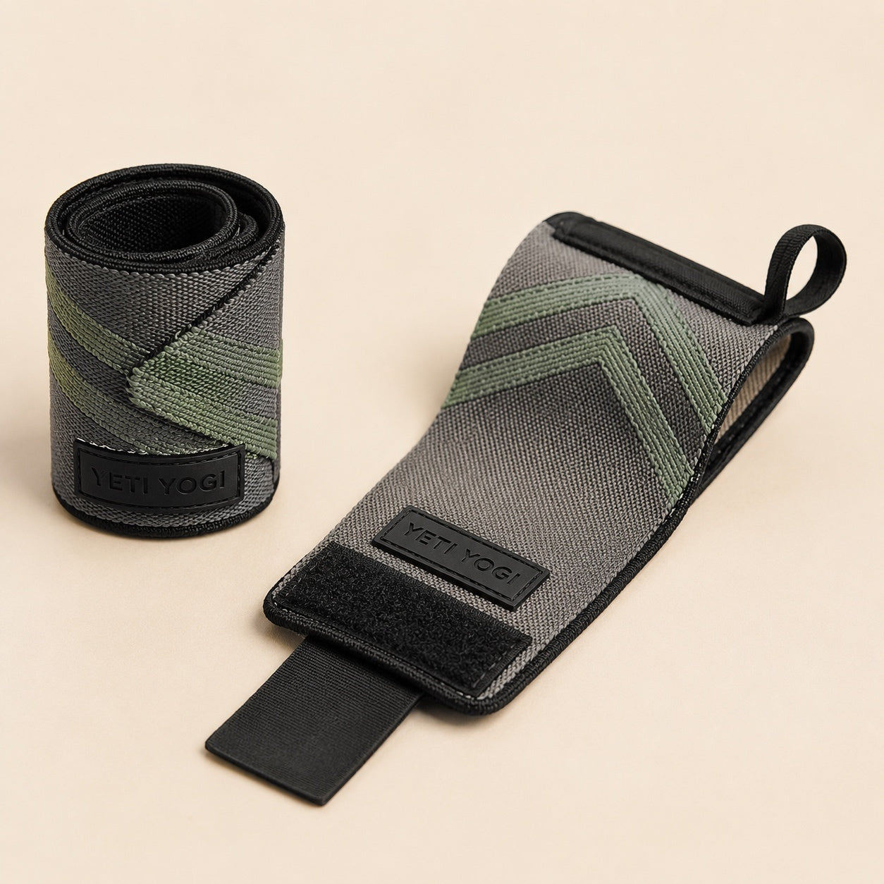 YETI YOGI Premium Gym Wrist Wraps Graphite Sage