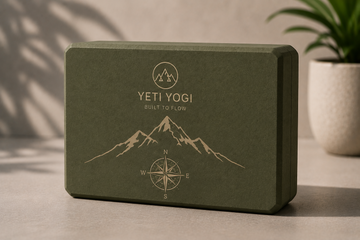 YETI YOGI Forest Green high-density EVA yoga block – product hero