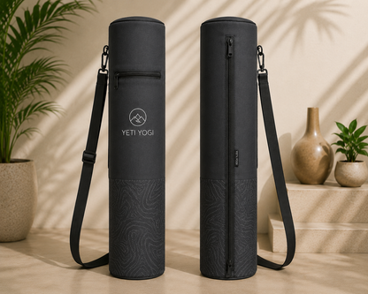 Himalayan Contour yoga mat bag front and back views