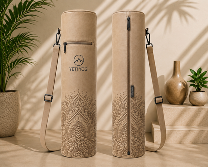 Mandala Gradient yoga mat bag front and back views