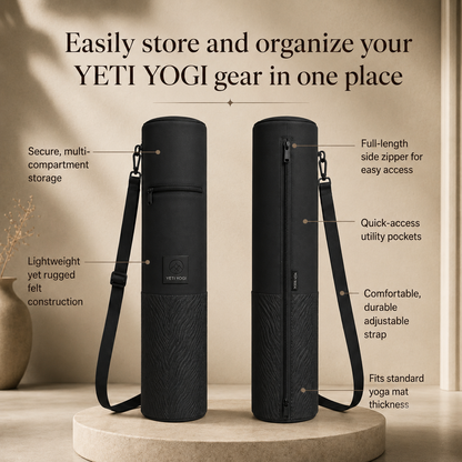 Yeti Fur Texture yoga mat bag storage features