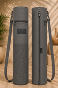 Zen Geometry yoga mat bag front and back views