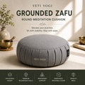 Round – Stone Grey | YETI YOGI Zafu meditation cushion hero