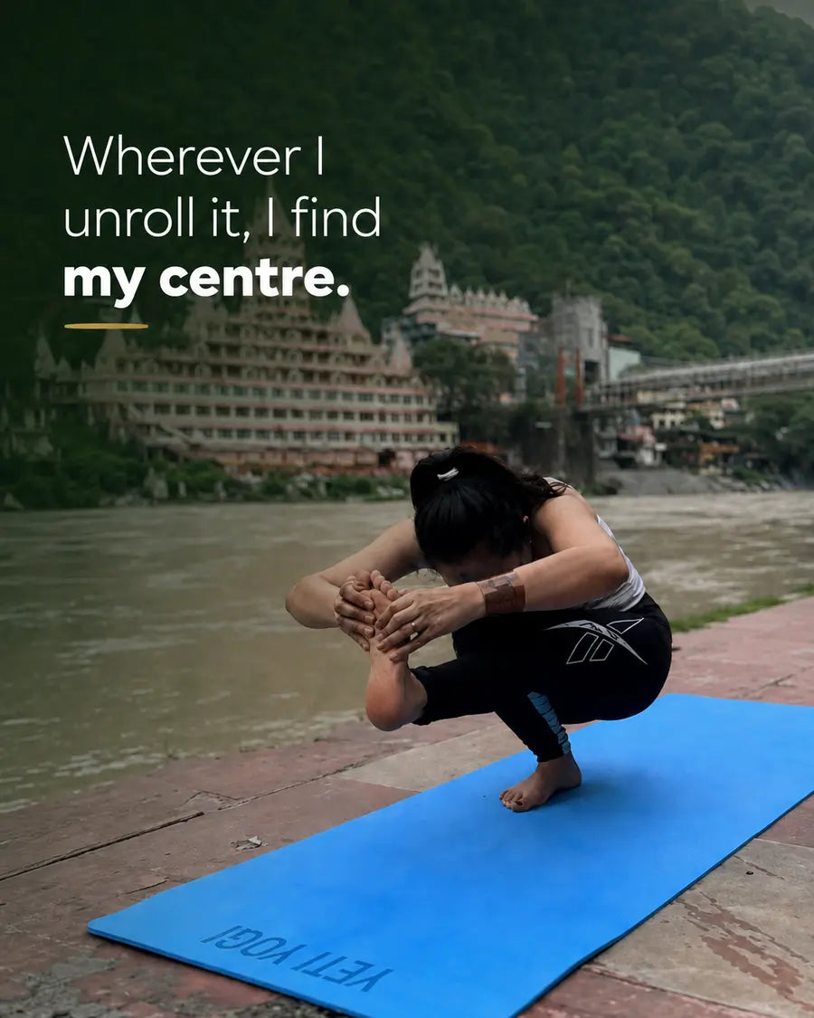 YETI YOGI community member practising yoga